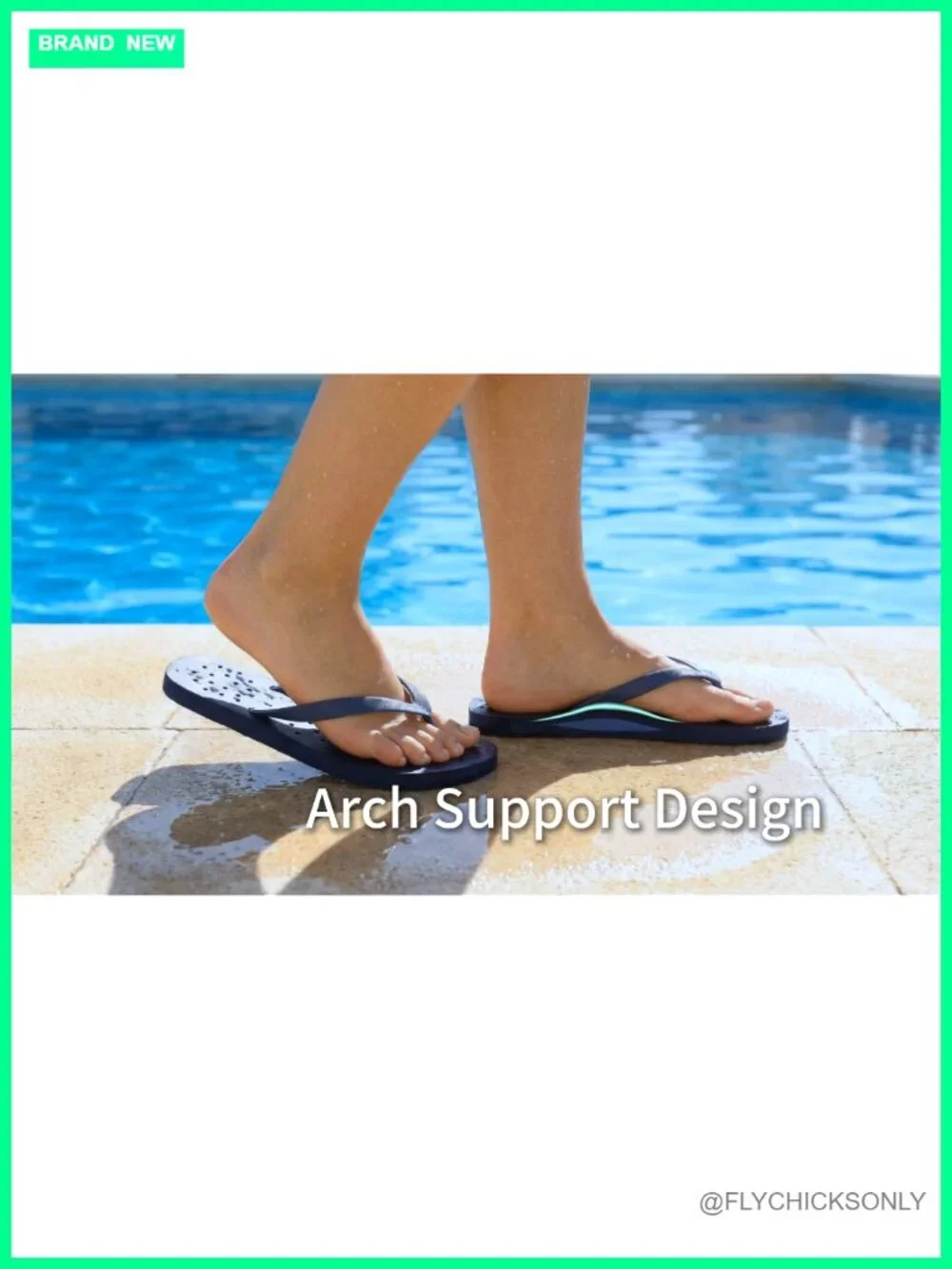 Quick-Dry Arch Support Flip Flops Non-Slip Lightweight Water-Friendly EVA